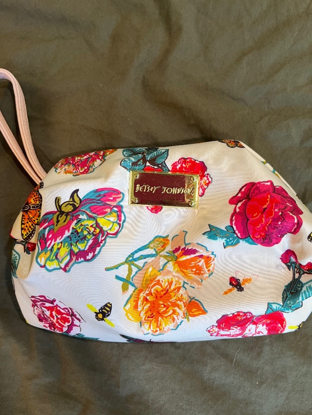 Betsey Johnson floral pouch